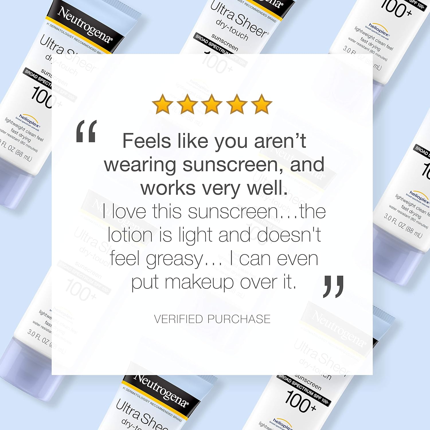 Neutrogena Ultra Sheer Dry-Touch Water Resistant and Non-Greasy Sunscreen Lotion with Broad Spectrum SPF 100+, 3 Fl Oz (Pack of 1): Beauty