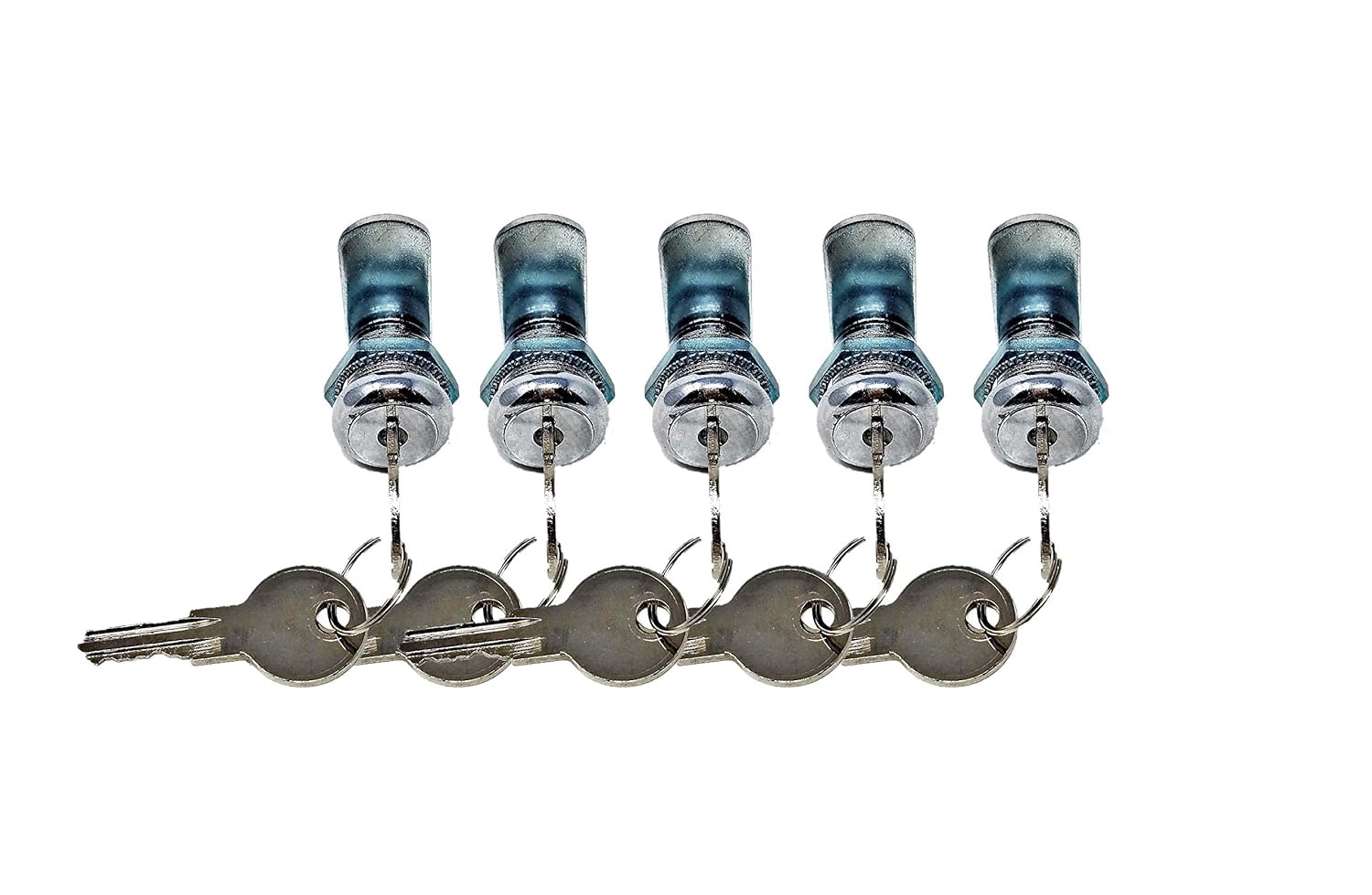 CamLock Cabinet Keyed Cam Lock 5-Pack RV Door, Kitchen Drawer Short Tool Box