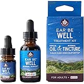WishGarden Herbs Ear Be Well Treatment Kit - Soothing Ear Oil Drops with Mullein & Garlic + Herbal Tincture Supports Rapid Immune Response, Soothes Infants, Babies & Adults Ear Aches, 1.27oz