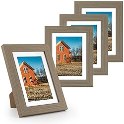 Golden State Art, 5x7 Picture Frame Set of 4