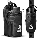 Active Auras Magnetic Gym Bag for Men and Women – Padded Strap, 4 Strong Magnets, Fits 64oz Bottle Small Crossbody Pouch with Phone Pocket for Travel, Sports, Fitness, Work – Gym Accessories & Gifts