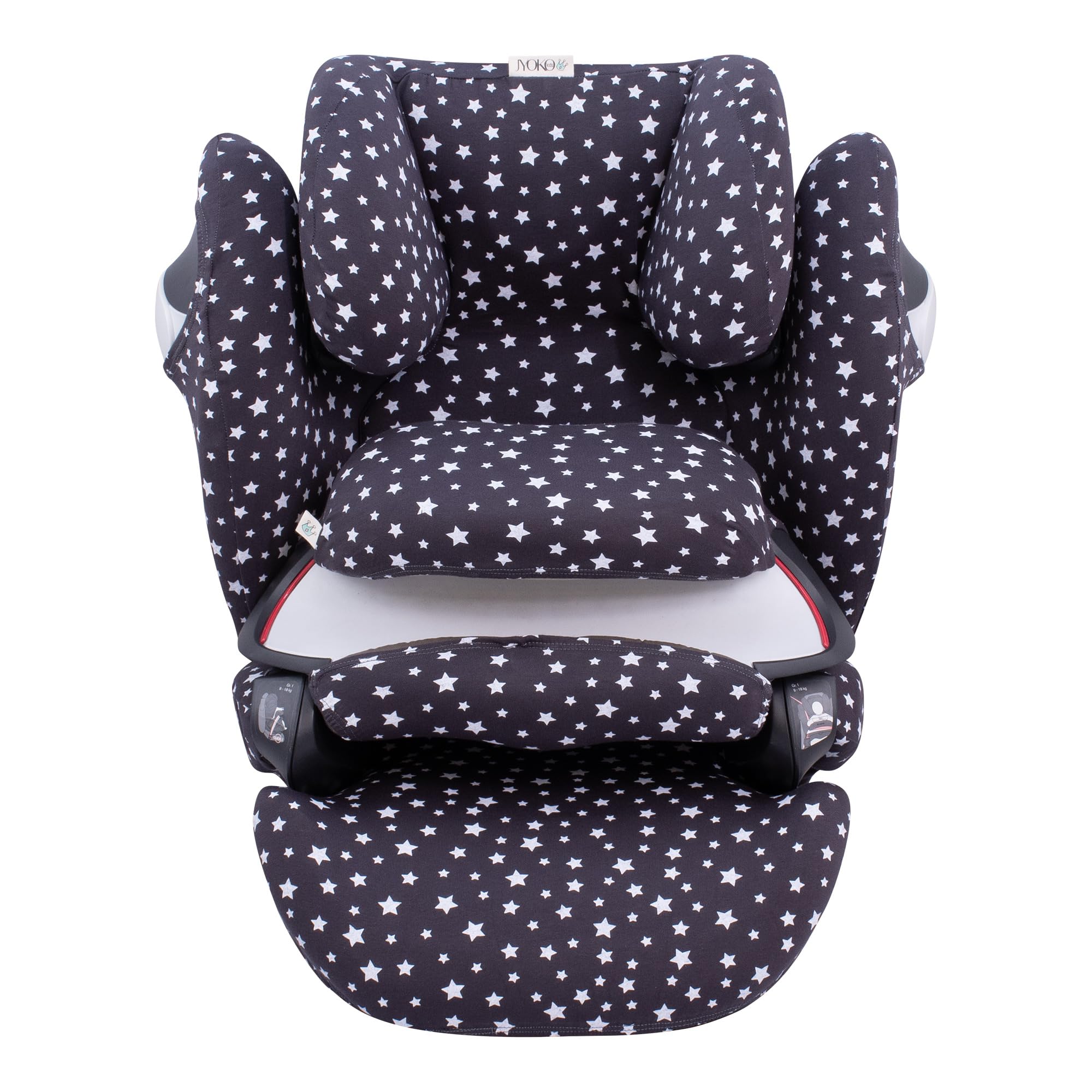 JYOKO KIDS Funda de algodón para silla de coche compatible con Cybex Pallas M - S Fix y Pallas B - Fix (Winter Sky)