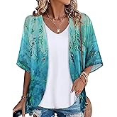 Womens Kimono Beach Cover Up Chiffon Cardigan Floral Tops Loose Capes