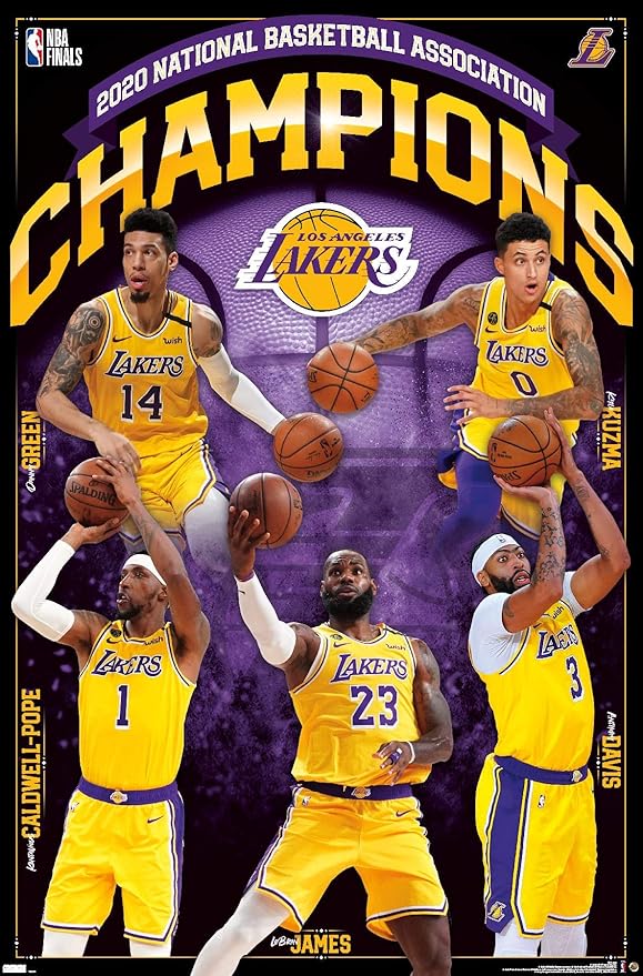 Amazon Com Trends International Los Angeles Lakers 2020 Nba Finals Champions Wall Poster 14 725 X 22 375 Premium Unframed Version Posters Prints
