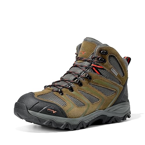 NORTIV Men's Ankle High Waterproof Hiking Boots Outdoor