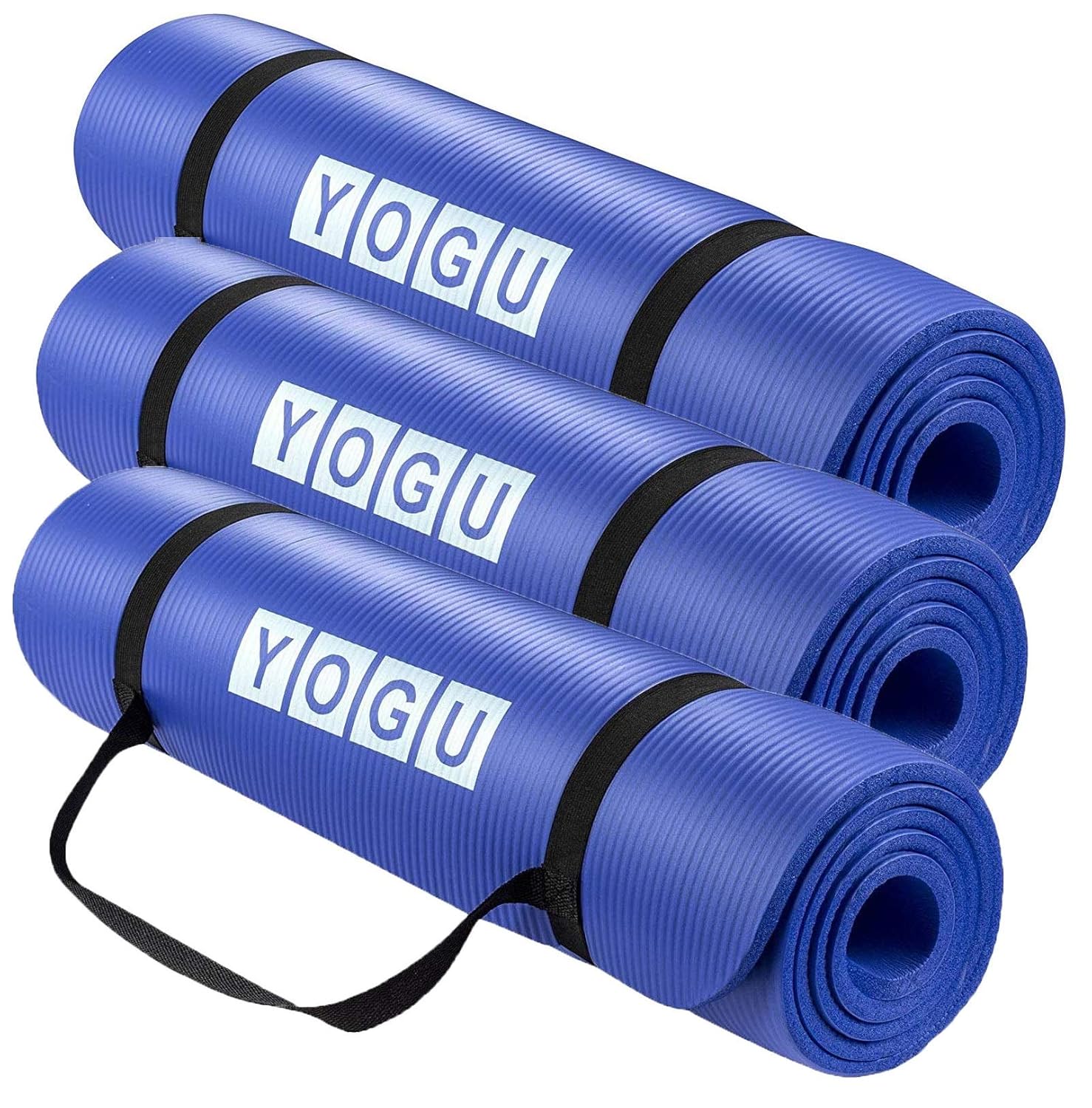 Yoga Mat 1/2 Inch Thick Multi-Purpose Lightweight Pilates Fitness Mats Durable Washable Non-Slip Surfaces Sweat-Proof Gym Workout Exercise Yoga Mat ...
