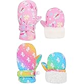 Slivery Color Toddler Gloves Baby Mittens Winter Warm Lined Fleece Gloves Waterproof Snow Baby Girls Mitten for Boys