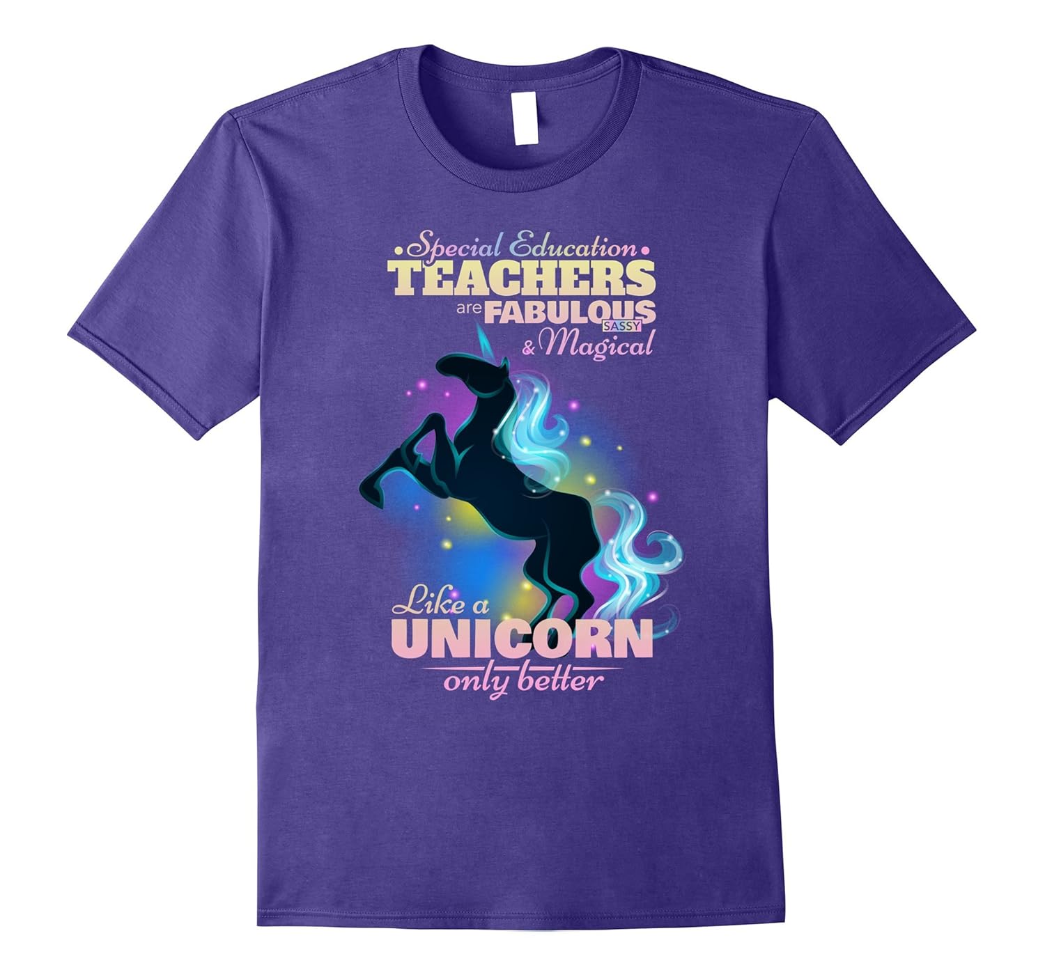 Special Education Teacher T-shirt Fabulous Magical Unicorn-ANZ