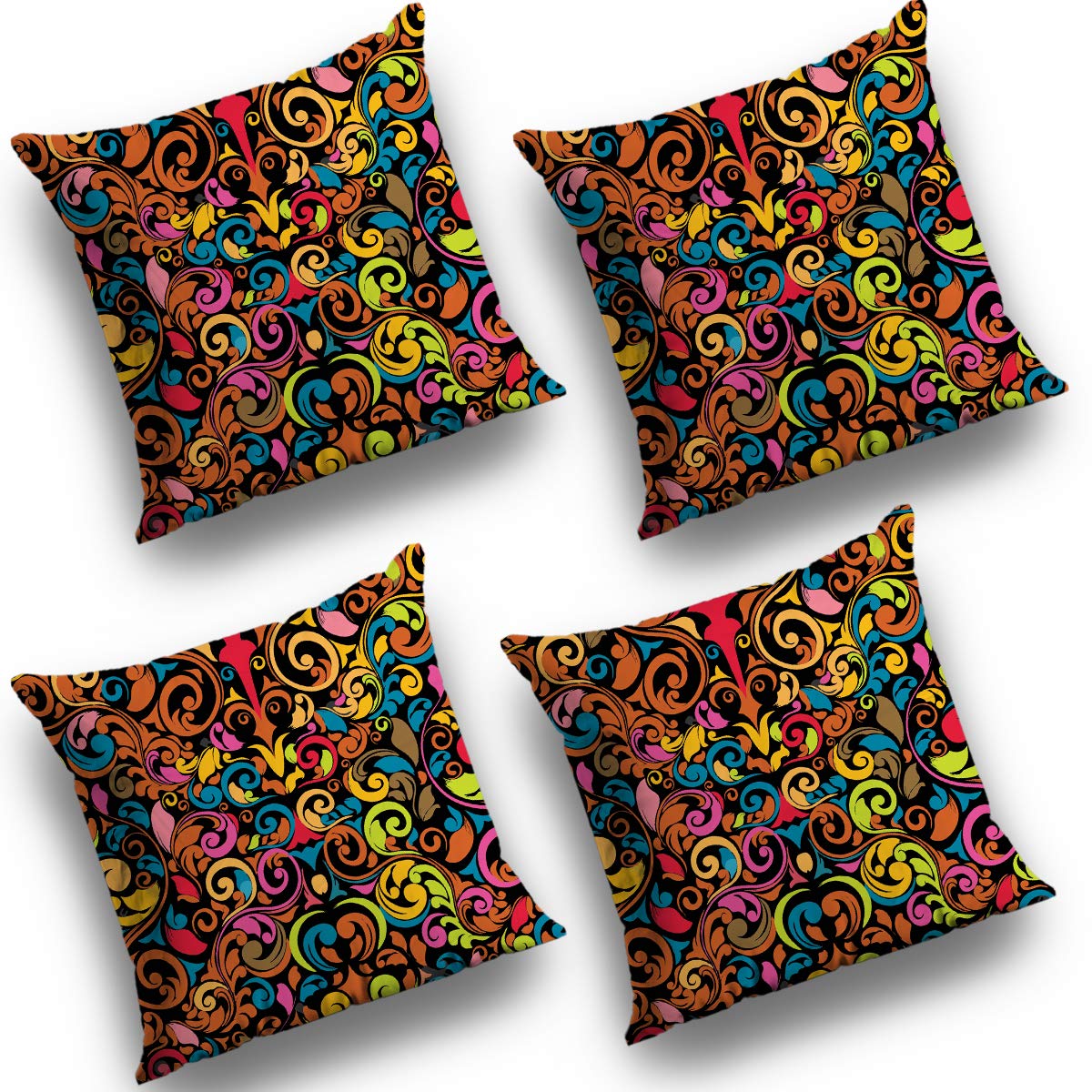 Buy Decor Production Set of 4 Decorative Printed Cushion Covers with