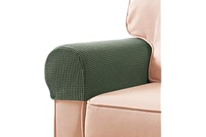 SUBRTEX Stretch Armrest Covers Spandex Arm Covers for Chairs Couch Sofa Armchair Slipcovers for Recliner Sofa with Twist Pins