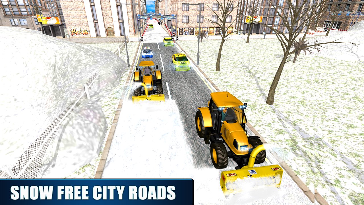 Winter Snow Plow Simulator Truck Driver 3D Heavy Snow Excavator Crane