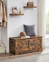 VASAGLE Storage Chest Bench Rustic Brown 40 x 100 x 46 cm LSB061T01 view 4
