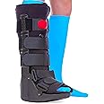 BraceAbility Tall Pneumatic Walking Boot | Orthopedic CAM Air Walker & Inflatable Surgical Leg Cast for Broken Foot, Sprained Ankle, Fractures or Achilles Surgery Recovery (Medium)