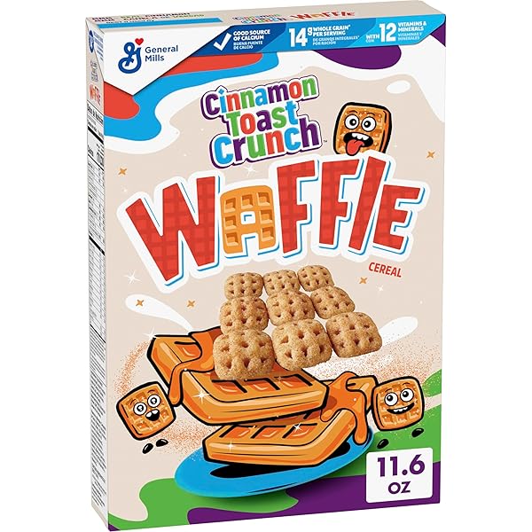 CINNAMON TOAST CRUNCH WAFFLE BREAKFAST CEREAL, CRISPY CINNAMON CEREAL, 11.6 OZ