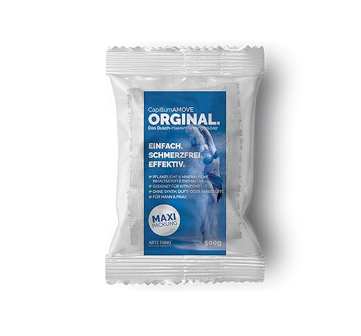 500g Capillum AMOVE Original | Haarentfernung ohne Schmerzen | EINFACH & SCHNELL | STOPPT Haarwuchs | Dermatest 'sehr gut'