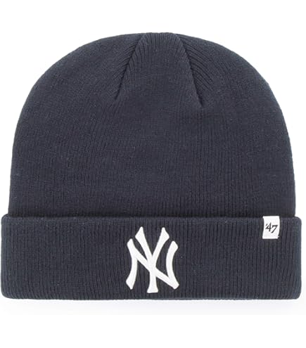 New York Yankees Black Beanie Hat - MLB NY Cuffed Winter Knit Cap