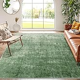 Lahome Green Area Rugs 8x10,Boho 8 x 10 Area Rugs for Living Room,Soft Bedroom Rug 8x10 Under Bed,Modern Abstract Ombre Non-Slip Low-Pile Throw Carpet for Dining Room Office(8'x10',Green)