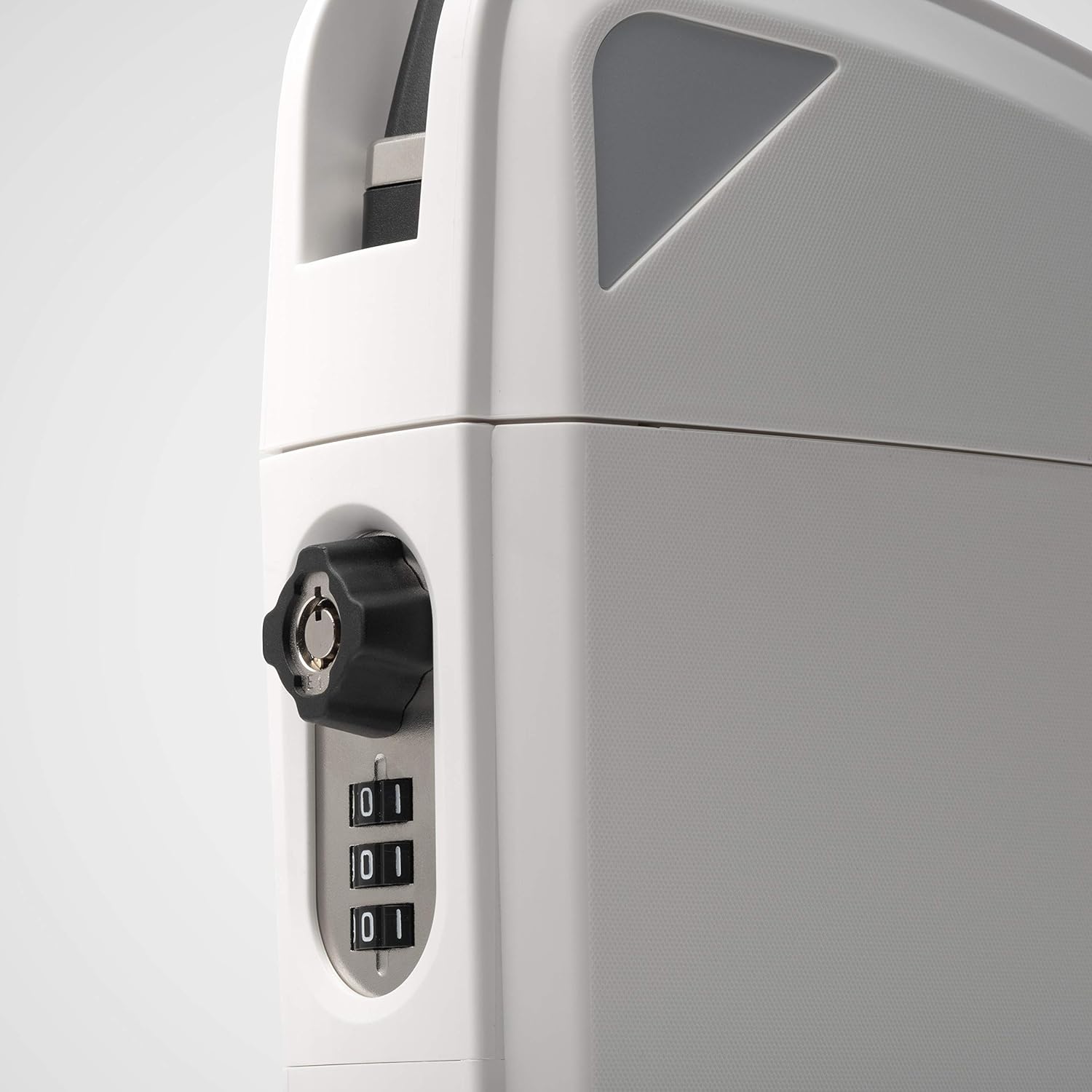 SAFEGO Portable Indoor/Outdoor Lock Box Safe with Key and Combination Access (Compact, White) : Office Products