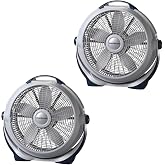 Lasko Wind Machine 3300 20 Inch 3 Speed Cooling Pivoting Head Floor Fan (2 Pack)