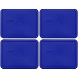 thumbnail image 2 of Pyrex 6-Cup Rectangular Blue Plastic Storage Lid – 4-Pack Replacement For Glass Dish 7211-PC 2 of 5