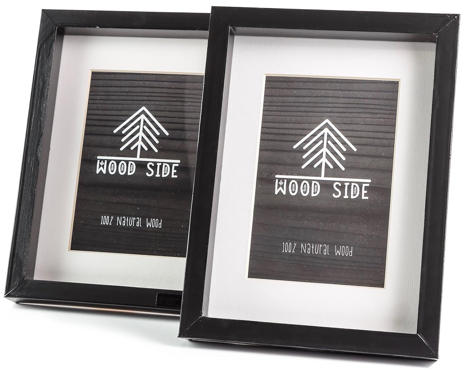 Wooden Picture Frames Black 6x82Pack Solid Wood with