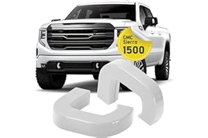 MITANLUXI Tow Hook Cover Compatible with GMC Sierra 1500 2019, 2020, 2021, 2022, 2023, 2024, 2025 Accessories - Upgrade Design, Silicone Rubber (White)