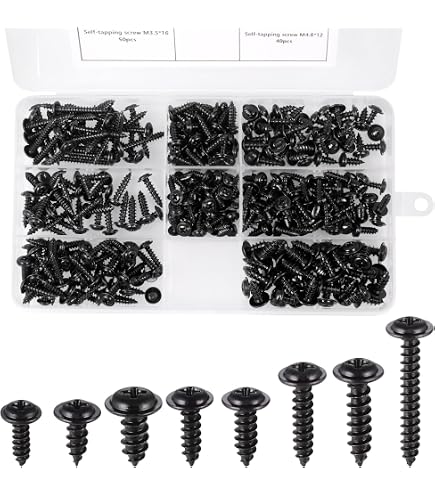 Screw Set Tips Box 500 Piece Screw Set With Storage Box 500 Pieces Self-Tapping Screws Set ...