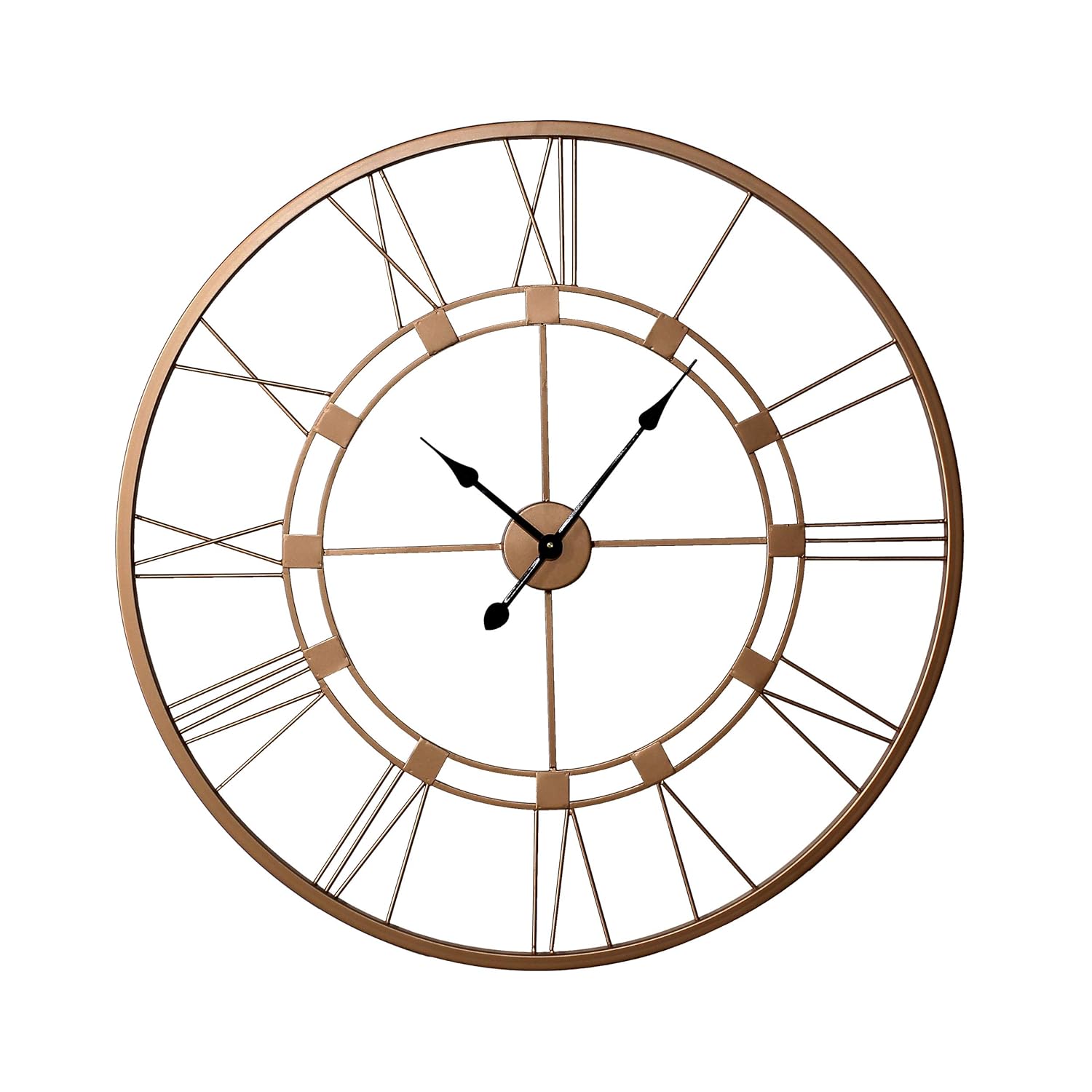 Buy Craftter Metal Handmade Wall Clock (Brown_29.5 Inch X 1.1 Inch X 29