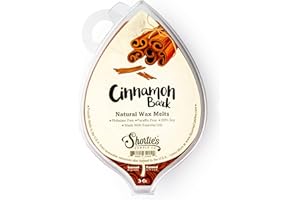 Shortie's Candle Company Cinnamon Bark Natural Soy Wax Melts - 1 Highly Scented 3 Oz. Bar - Made with 100% Soy and Essential Fragrance Oils - Phthalate & Paraffin Free, Vegan, Non-Toxic