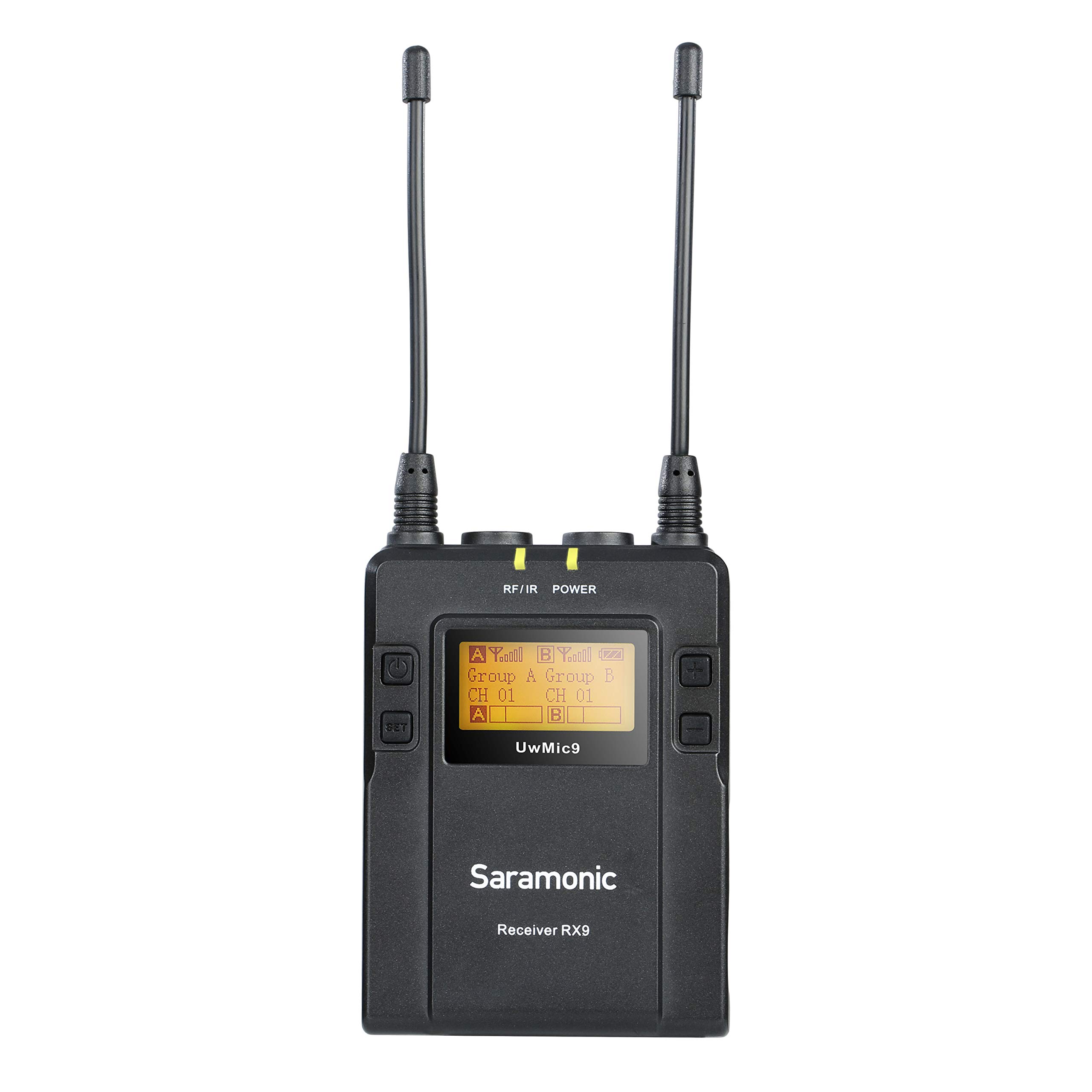 Saramonic RX9 Receiver Unit with 3.5mm Output Cable & Camera Mounting Shoe for the UWMIC9 Wireless Microphone System