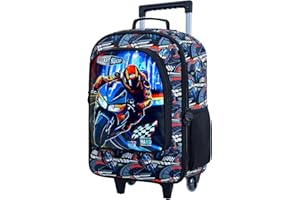 TXHVO 18" Kids Suitcase for Boys, Carry on Luggage With Wheels, Car Suitcases for Toddler Children(Motorcycle)