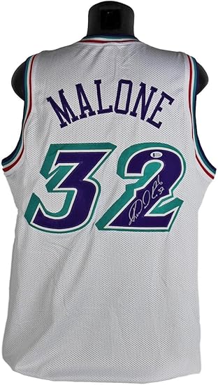 karl malone white jersey