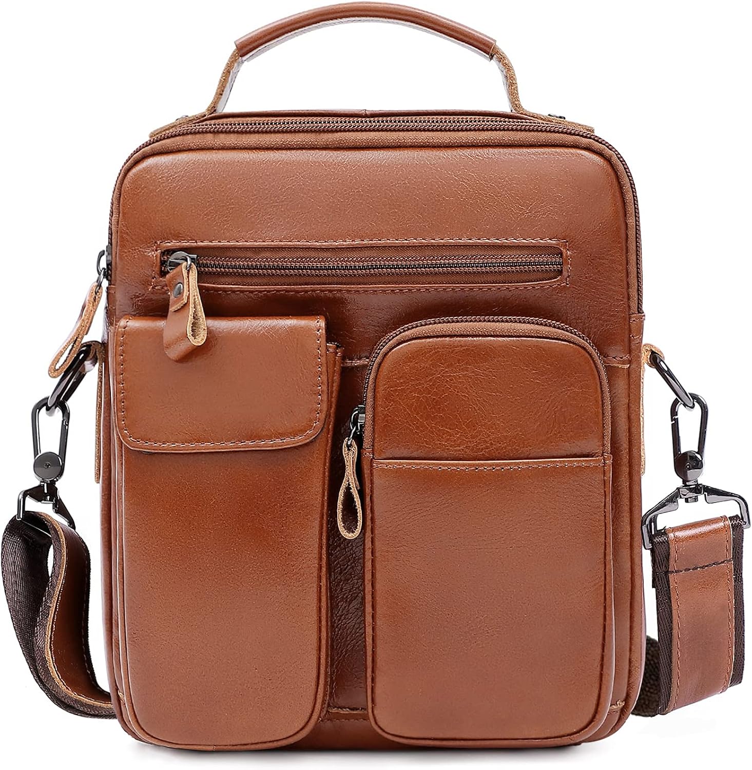 Men's Genuine Leather Crossbody Bag Small Vintage Handbags Men Shoulder Bags Amazon.co.uk