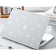 KEROM Bling Glitter Case for MacBook Pro 13 inch 2024-2016 M2 M1 A2338 A2289 A2251 A2159 A1989 A1706 A1708, Luxury Bedazzled Shiny Sparkle Glitter PU Leather Hard Shell Case & Keyboard Cover, White