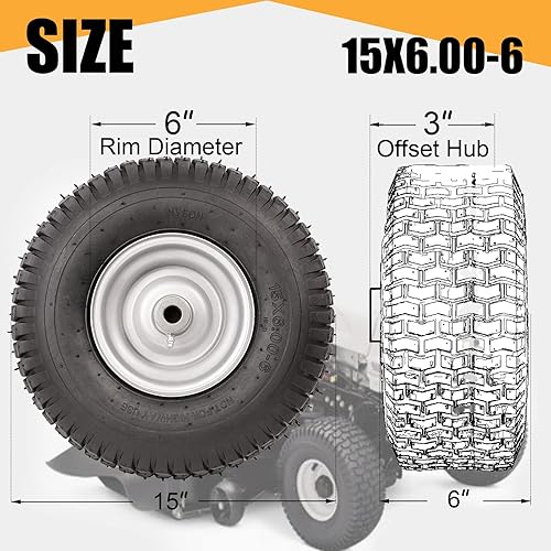 lawn mower tires,4 Ply Tubeless Front Tire Assembly