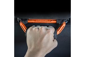GPCA GP BackGrip PRO, Headrest Car Passenger Hand Grip for Truck & Car Wrangler JL JT JK Handle for Offroad, Kids & Seniors, Patented Jeep Accessories, Aluminum, Orange, 2-Pack