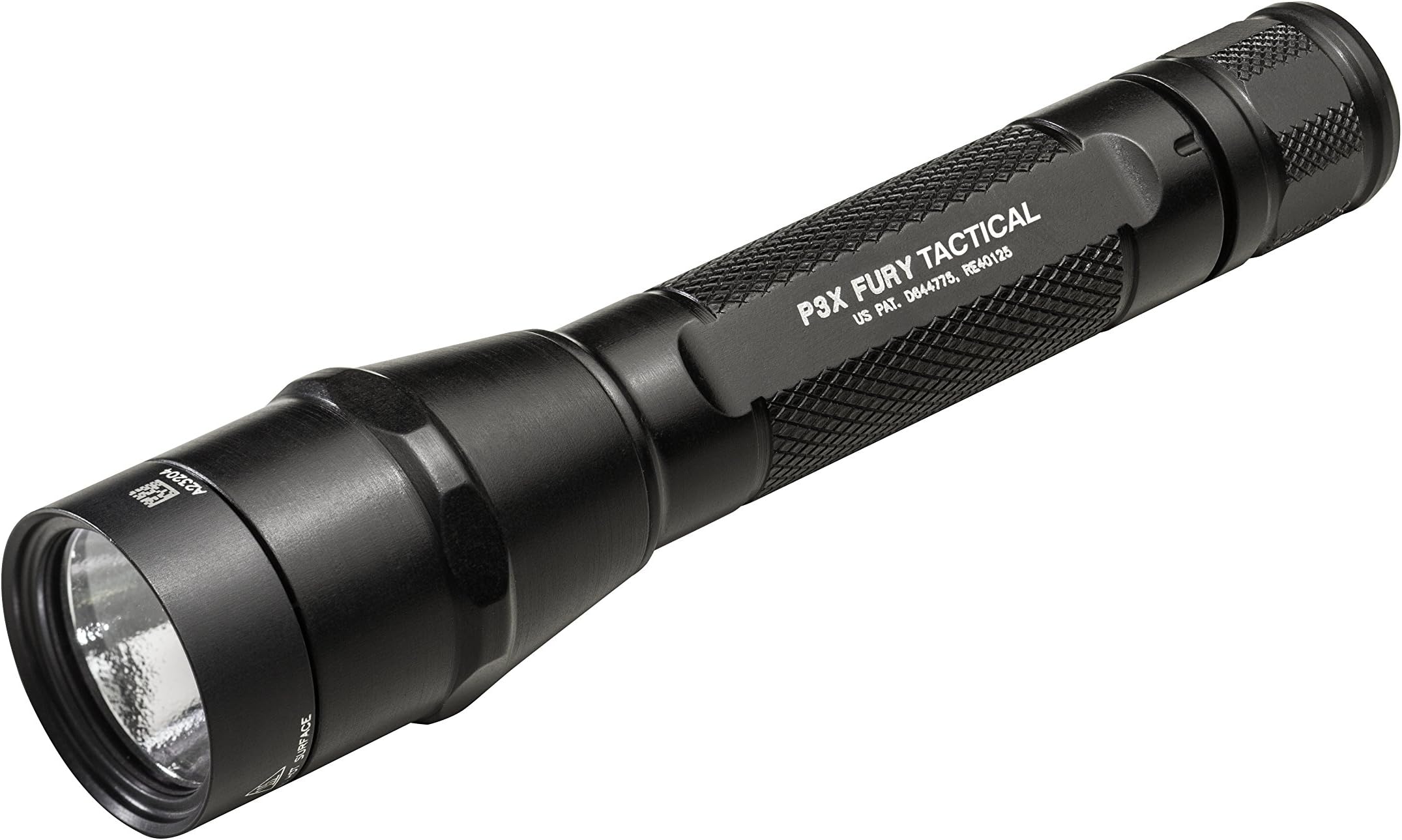 SureFire P3X Fury Tactical Single-Output LED Flashlight with anodizded aluminum body, Black