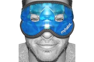 Cooling Eye Mask – Reusable Gel Eye Mask Cold Pack – Our Ice Eye Mask Soothes Puffy Eyes & Dark Circles – Relieve Your Headaches & Sinus Pain with Cold Eye Mask & Eye Gel Mask Therapy – Halos