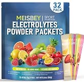 Meisbey Electrolyte Powder Packets &ndash; 32 Sticks Sugar Free Hydration Packets, Liquid Daily IV Electrolyte Hydration Powdered Drink Mix with Vitamins &amp; Minerals, Keto Friendly, Vegan, Non-GMO