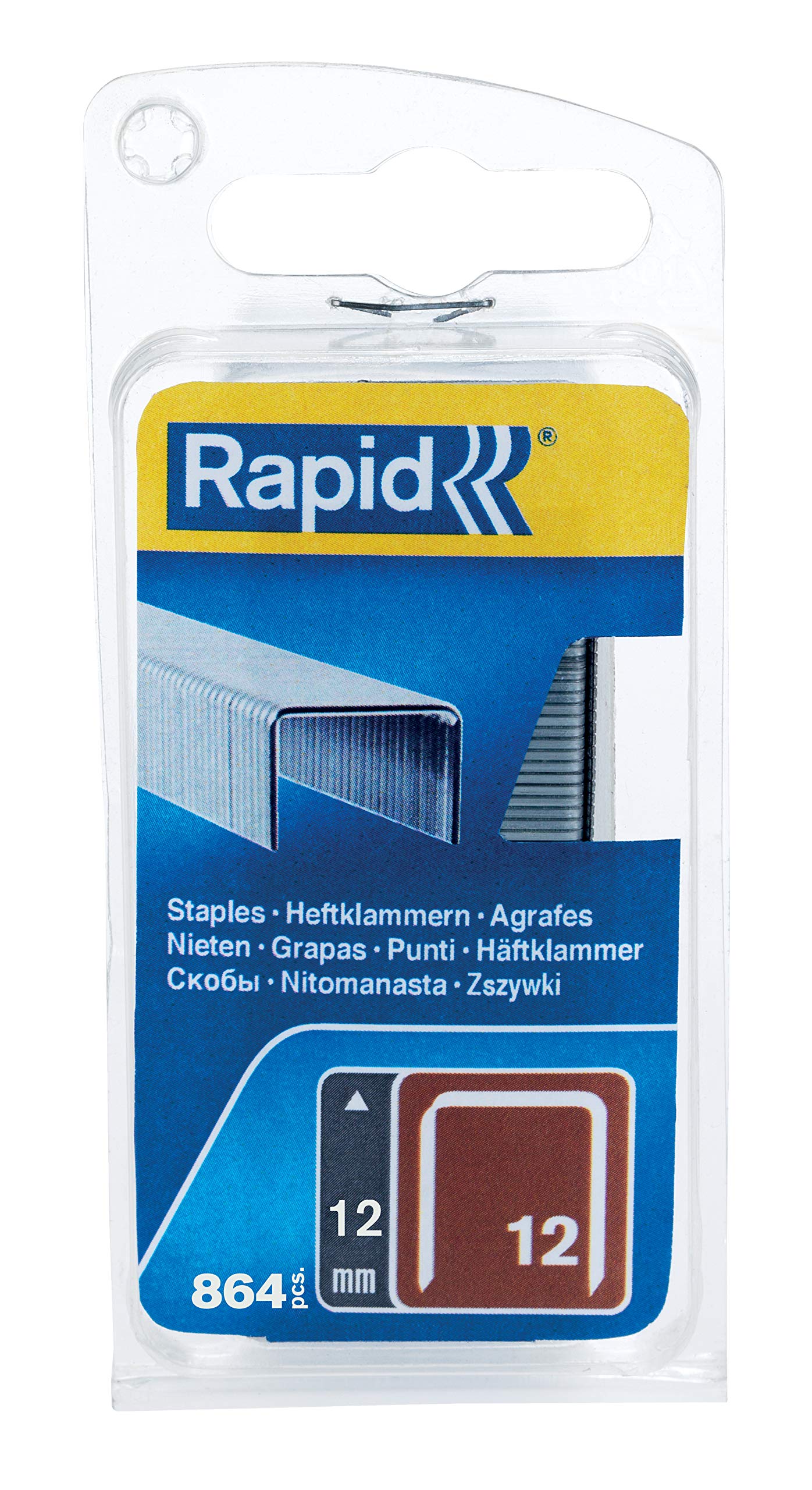 Rapid 40109570 High Performance No.12 Staples, Leg Length: 12 mm, -800 Pieces