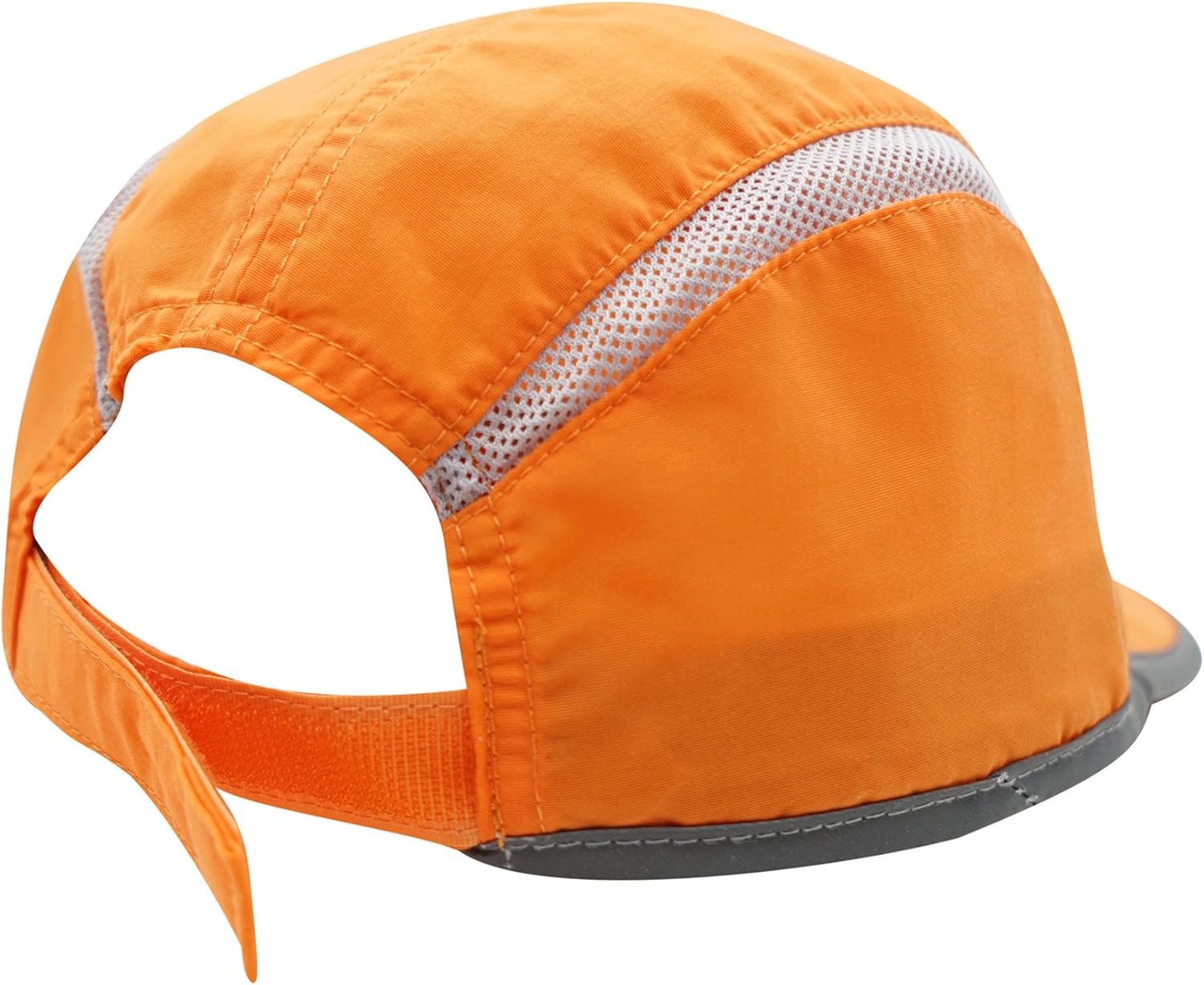 Connectyle Foldable Mesh Sun Cap Outdoor Sports Hat Breathable Sun Runner Cap with Reflective Trim Orange: Clothing