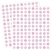 JarThenaAMCS 2400 Pcs Christmas Mini Sticker Paper Decal Xmas Pink White Peppermint Candy Self-Adhesive Sticker for Envelope Scrapbook Gift DIY Supplies, 0.5 in