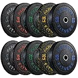 papababe Bumper Plates, High-Bounce Olympic Weight