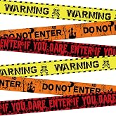 3 Pcs Halloween Caution Tape 3 Inch x 90 Feet Do Not Enter Enter WARNING | Red Yellow Scary Fright Tapes If You Dare Warning Tape Halloween Party Zombie Haunted House Window Crime Indoor Outdoor Decor