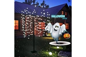 JOINTWIN LED Solar Willow Tree Lights Outdoor,4.6Ft Lighted Weeping Willow Tree,Adjustable Branches Fairy Light Tree,Artificial Christmas Tree for Garden Decoration(Flat Bottom Stand & Spike)-White