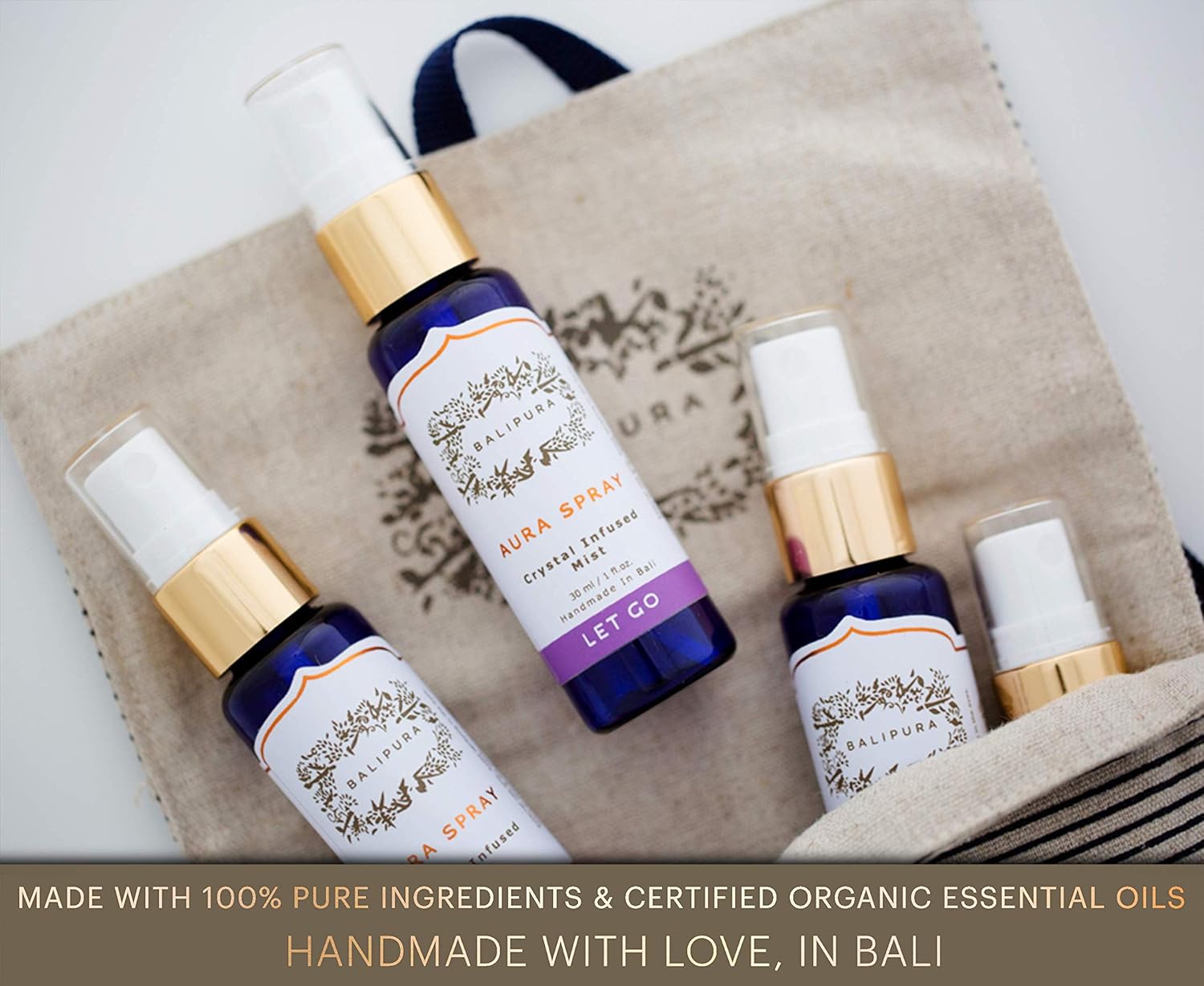 BALIPURA, Aura Spray Mix Sets, 4 pcs in Pack Gift Set for Women and Men, Infused Crystal with Organic Essential Oils - Image 5