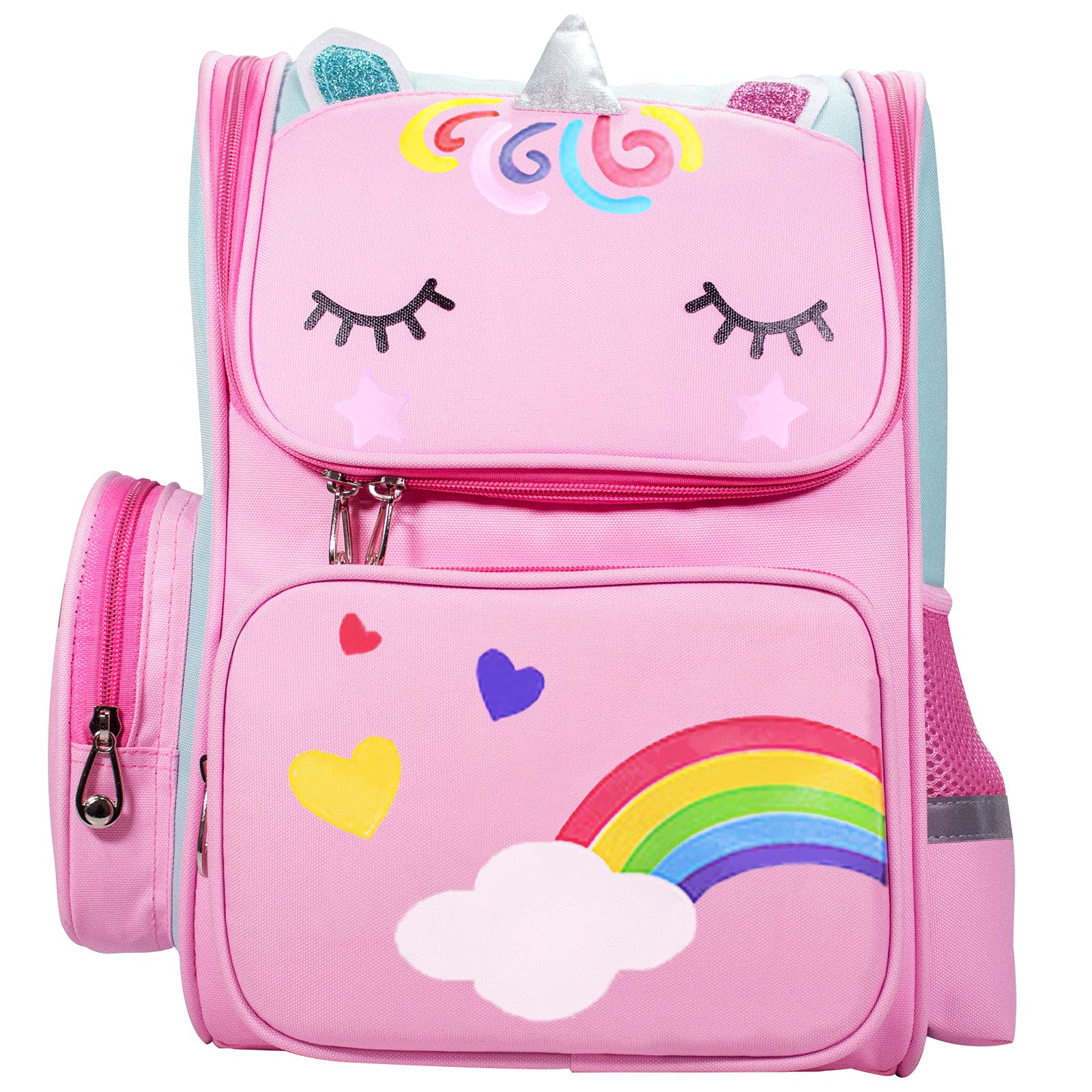 Tusundong Unicorn backpack for girls,School bags for girls,Kids school bag,Cute pink bags for girl,Kids Bookbag for Elementary,Children's backpacks