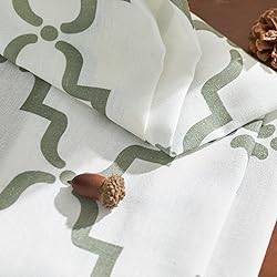 jinchan Linen Valance Curtain for Windows 16 Inch