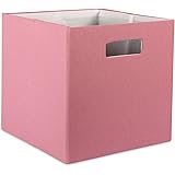 DII Poly-Cube Storage Collection Hard Sided, Collapsible Solid, Small, Rose