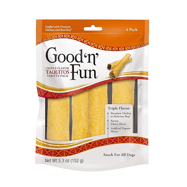 GOOD ‘N’ FUN TRIPLE FLAVOR TAQUITOS FOR DOGS